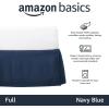 imageAmazon Basics Lightweight Pleated Bed Skirt Queen Dark Grey SolidNavy Blue