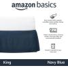 imageAmazon Basics Lightweight Pleated Bed Skirt Queen Dark Grey SolidNavy Blue