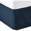 imageAmazon Basics Lightweight Pleated Bed Skirt Queen Dark Grey SolidNavy Blue