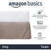 imageAmazon Basics Lightweight Pleated Bed Skirt Queen Dark Grey SolidTaupe