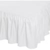 imageAmazon Basics Lightweight Ruffled Bed Skirt Classic Style Soft and Stylish 100 Microfiber With 16quot Drop Queen Bright White SolidBright White