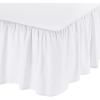 imageAmazon Basics Lightweight Ruffled Bed Skirt Classic Style Soft and Stylish 100 Microfiber With 16quot Drop Queen Bright White SolidBright White