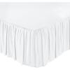 imageAmazon Basics Lightweight Ruffled Bed Skirt Classic Style Soft and Stylish 100 Microfiber With 16quot Drop Queen Bright White SolidBright White