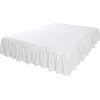 imageAmazon Basics Lightweight Ruffled Bed Skirt Classic Style Soft and Stylish 100 Microfiber With 16quot Drop Queen Bright White SolidBright White