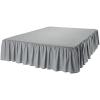 imageAmazon Basics Lightweight Ruffled Bed Skirt Classic Style Soft and Stylish 100 Microfiber With 16quot Drop Queen Bright White SolidDark Grey