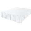 imageAmazon Basics Lightweight Ruffled Bed Skirt Classic Style Soft and Stylish 100 Microfiber With 16quot Drop Queen Bright White SolidWhite