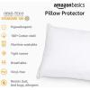 imageAmazon Basics Queen Pillowcase with Zipper 100 Cotton Hypoallergenic Pillow Protector White 31 x 21 Inches Pillows Not IncludedStandard