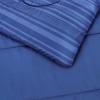 imageAmazon Basics Twin XL Comforter Set with Sheets 5Piece Blue Calvin Striped Bedding Lightweight Microfiber BedinaBagBlue Calvin Striped