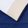 imageAmazon Basics Twin XL Comforter Set with Sheets 5Piece Blue Calvin Striped Bedding Lightweight Microfiber BedinaBagBlue Stripe