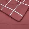 imageAmazon Basics Twin XL Comforter Set with Sheets 5Piece Blue Calvin Striped Bedding Lightweight Microfiber BedinaBagBurgundy Simple Plaid