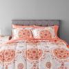 imageAmazon Basics Twin XL Comforter Set with Sheets 5Piece Blue Calvin Striped Bedding Lightweight Microfiber BedinaBagCoral Medallion