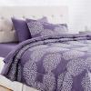imageAmazon Basics Twin XL Comforter Set with Sheets 5Piece Blue Calvin Striped Bedding Lightweight Microfiber BedinaBagPurple Floral