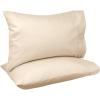 imageAmazon Basics 400 Thread Count Cotton Pillow Case Standard 30quot L x 20quot W White  Set of 2 Pillows Not IncludedBeige