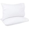 imageAmazon Basics 400 Thread Count Cotton Pillow Case Standard 30quot L x 20quot W White  Set of 2 Pillows Not IncludedWhite