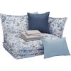 imageAmazon Basics Queen Comforter Set Soft Microfiber Machine Washable Sea Foam Medallion 10PieceBlue Watercolor Floral