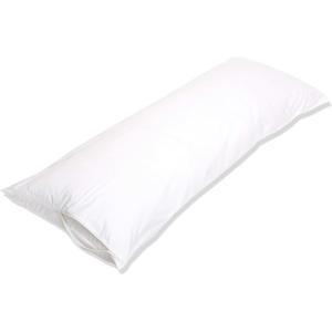 imageAmazon Basics Queen Pillowcase with Zipper 100 Cotton Hypoallergenic Pillow Protector White 31 x 21 Inches Pillows Not IncludedBody Pillow