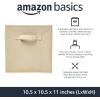 imageAmazon Basics Cube Organizer Storage Bins Handles Collapsible Fabric Pack of 6 105quotx105quotx11quot BlackBeige