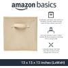 imageAmazon Basics Cube Organizer Storage Bins Handles Collapsible Fabric Pack of 6 105quotx105quotx11quot BlackBeige