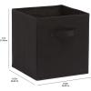imageAmazon Basics Cube Organizer Storage Bins Handles Collapsible Fabric Pack of 6 105quotx105quotx11quot BlackBlack