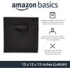 imageAmazon Basics Cube Organizer Storage Bins Handles Collapsible Fabric Pack of 6 105quotx105quotx11quot BlackBlack
