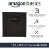 imageAmazon Basics Cube Organizer Storage Bins Handles Collapsible Fabric Pack of 6 105quotx105quotx11quot BlackBlack