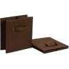 imageAmazon Basics Cube Organizer Storage Bins Handles Collapsible Fabric Pack of 6 105quotx105quotx11quot BlackBrown