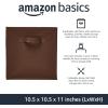 imageAmazon Basics Cube Organizer Storage Bins Handles Collapsible Fabric Pack of 6 105quotx105quotx11quot BlackBrown