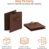 imageAmazon Basics Cube Organizer Storage Bins Handles Collapsible Fabric Pack of 6 105quotx105quotx11quot BlackBrown