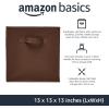 imageAmazon Basics Cube Organizer Storage Bins Handles Collapsible Fabric Pack of 6 105quotx105quotx11quot BlackBrown