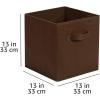 imageAmazon Basics Cube Organizer Storage Bins Handles Collapsible Fabric Pack of 6 105quotx105quotx11quot BlackBrown