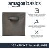 imageAmazon Basics Cube Organizer Storage Bins Handles Collapsible Fabric Pack of 6 105quotx105quotx11quot BlackGray