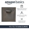 imageAmazon Basics Cube Organizer Storage Bins Handles Collapsible Fabric Pack of 6 105quotx105quotx11quot BlackGray