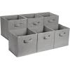 imageAmazon Basics Cube Organizer Storage Bins Handles Collapsible Fabric Pack of 6 105quotx105quotx11quot BlackGray