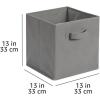 imageAmazon Basics Cube Organizer Storage Bins Handles Collapsible Fabric Pack of 6 105quotx105quotx11quot BlackGray