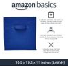 imageAmazon Basics Cube Organizer Storage Bins Handles Collapsible Fabric Pack of 6 105quotx105quotx11quot BlackNavy