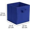imageAmazon Basics Cube Organizer Storage Bins Handles Collapsible Fabric Pack of 6 105quotx105quotx11quot BlackNavy