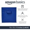 imageAmazon Basics Cube Organizer Storage Bins Handles Collapsible Fabric Pack of 6 105quotx105quotx11quot BlackNavy