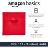 imageAmazon Basics Cube Organizer Storage Bins Handles Collapsible Fabric Pack of 6 105quotx105quotx11quot BlackRed