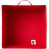 imageAmazon Basics Cube Organizer Storage Bins Handles Collapsible Fabric Pack of 6 105quotx105quotx11quot BlackRed