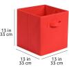 imageAmazon Basics Cube Organizer Storage Bins Handles Collapsible Fabric Pack of 6 105quotx105quotx11quot BlackRed