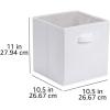 imageAmazon Basics Cube Organizer Storage Bins Handles Collapsible Fabric Pack of 6 105quotx105quotx11quot BlackWhite