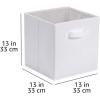 imageAmazon Basics Cube Organizer Storage Bins Handles Collapsible Fabric Pack of 6 105quotx105quotx11quot BlackWhite