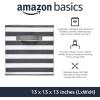 imageAmazon Basics Cube Organizer Storage Bins Handles Collapsible Fabric Pack of 6 105quotx105quotx11quot BlackWhite Light Grey Stripe