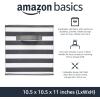 imageAmazon Basics Cube Organizer Storage Bins Handles Collapsible Fabric Pack of 6 105quotx105quotx11quot BlackWhite Light Grey Stripe