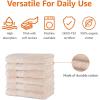 imageAmazon Basics FadeResistant Organic Cotton Washcloth 12 Pack 12quotx12quot TaupeBlush Pink