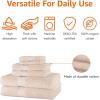 imageAmazon Basics FadeResistant Organic Cotton Washcloth 12 Pack 12quotx12quot TaupeBlush Pink