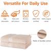 imageAmazon Basics FadeResistant Organic Cotton Washcloth 12 Pack 12quotx12quot TaupeBlush Pink