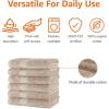 imageAmazon Basics FadeResistant Organic Cotton Washcloth 12 Pack 12quotx12quot TaupeTaupe