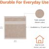 imageAmazon Basics FadeResistant Organic Cotton Washcloth 12 Pack 12quotx12quot TaupeTaupe
