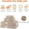 imageAmazon Basics FadeResistant Organic Cotton Washcloth 12 Pack 12quotx12quot TaupeTaupe